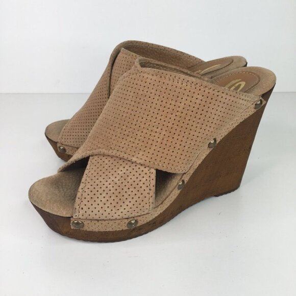 Sbicca Declan Perforated Wedge Sandal 40 - Picture 2 of 12